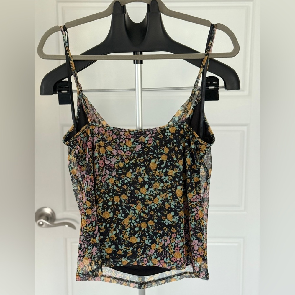 BCBGeneration Multicolor Floral Spaghetti Strap